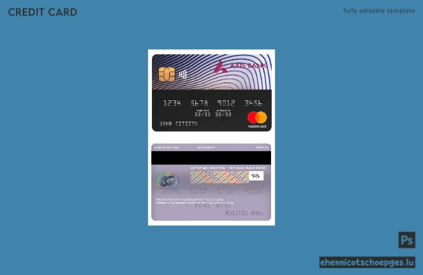 Beispielvorschau für die Mastercard der Axis Bank in Indien